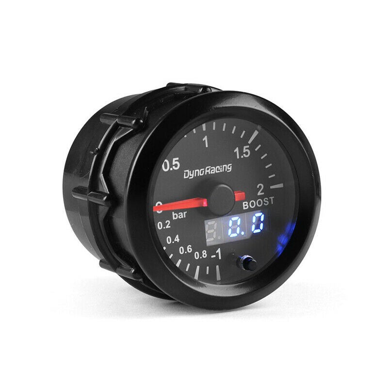 12V 52MM Car Turbocharger Boost Gauge Bar Digital Pointer Vacuum Pressure Meter