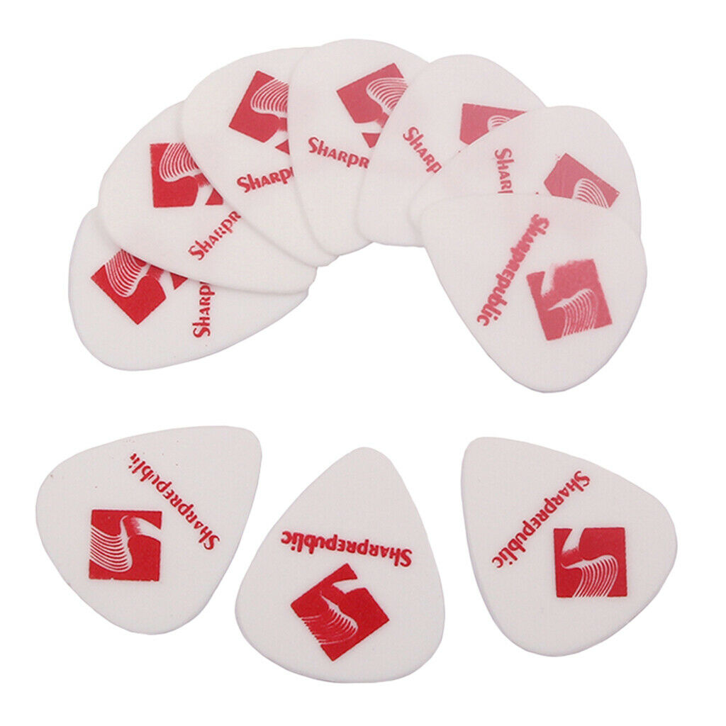 10pcs Guitar Picks Smooth ABS Custom Plectrum for Electric Ukelele Guitar