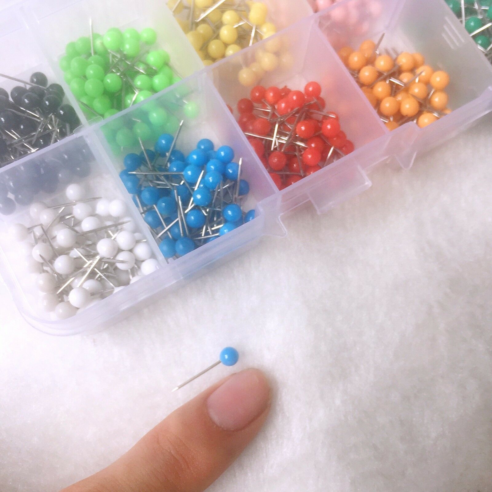 Map Tacks Push Pins Plastic Head with Steel Point, 4mm, 500 Pieces