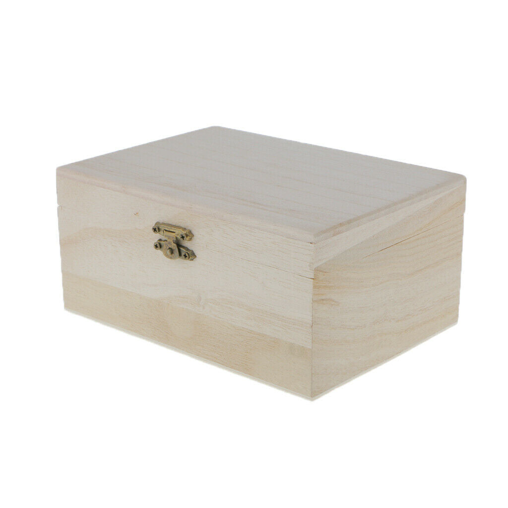2pcs Semi-finished Wooden Jewelry Boxes Storage for Necklace Bracelet