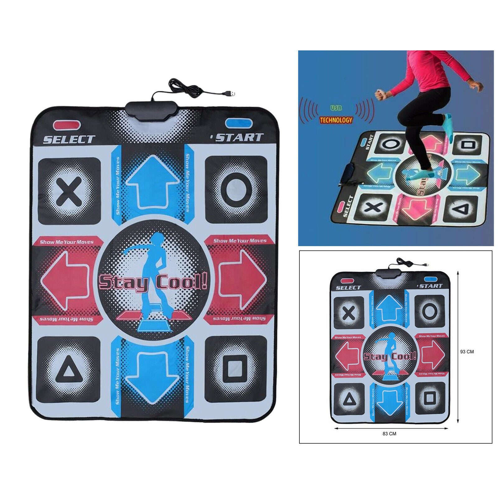 Single Person Dance Mat Pad Non-slip Dance Cover W / CD Disc