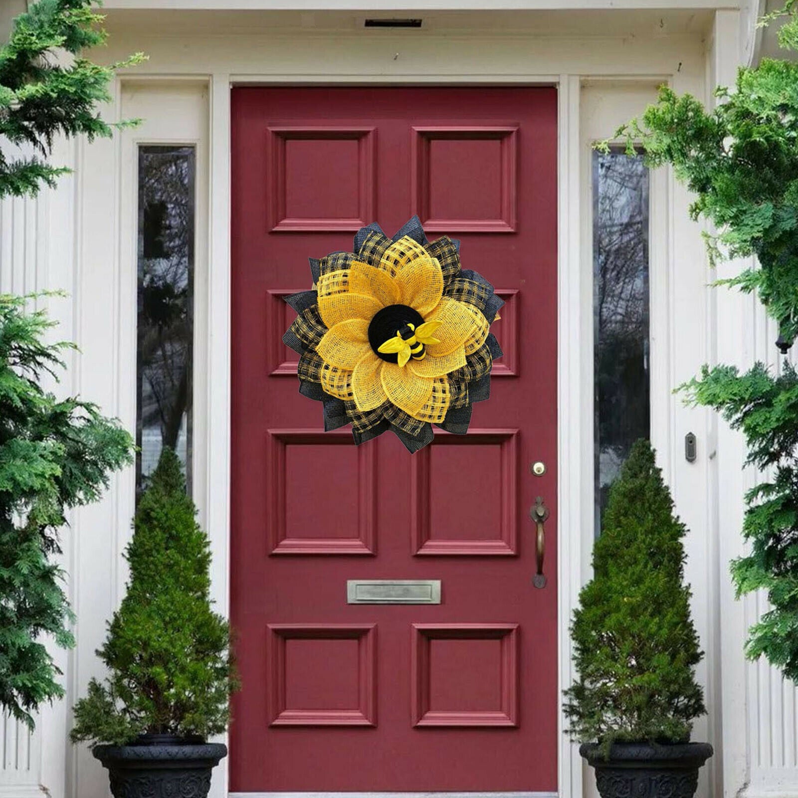 Hanging Artificial Wreath 18in Garland Door Farmhouse Garden Wedding Decor