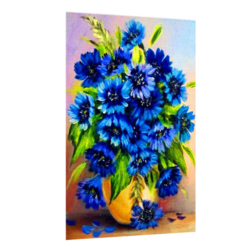 DIY Work 5D Diamond Painting Kit Needlework Rhinestone Cross Stitch Flower