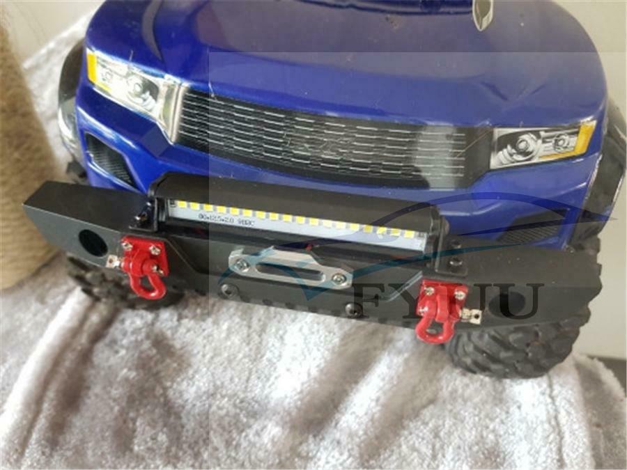 Metal Front Bumper & LED Lighting System for 1/10 RC TRX4 Axial SCX10 & SCX10 II