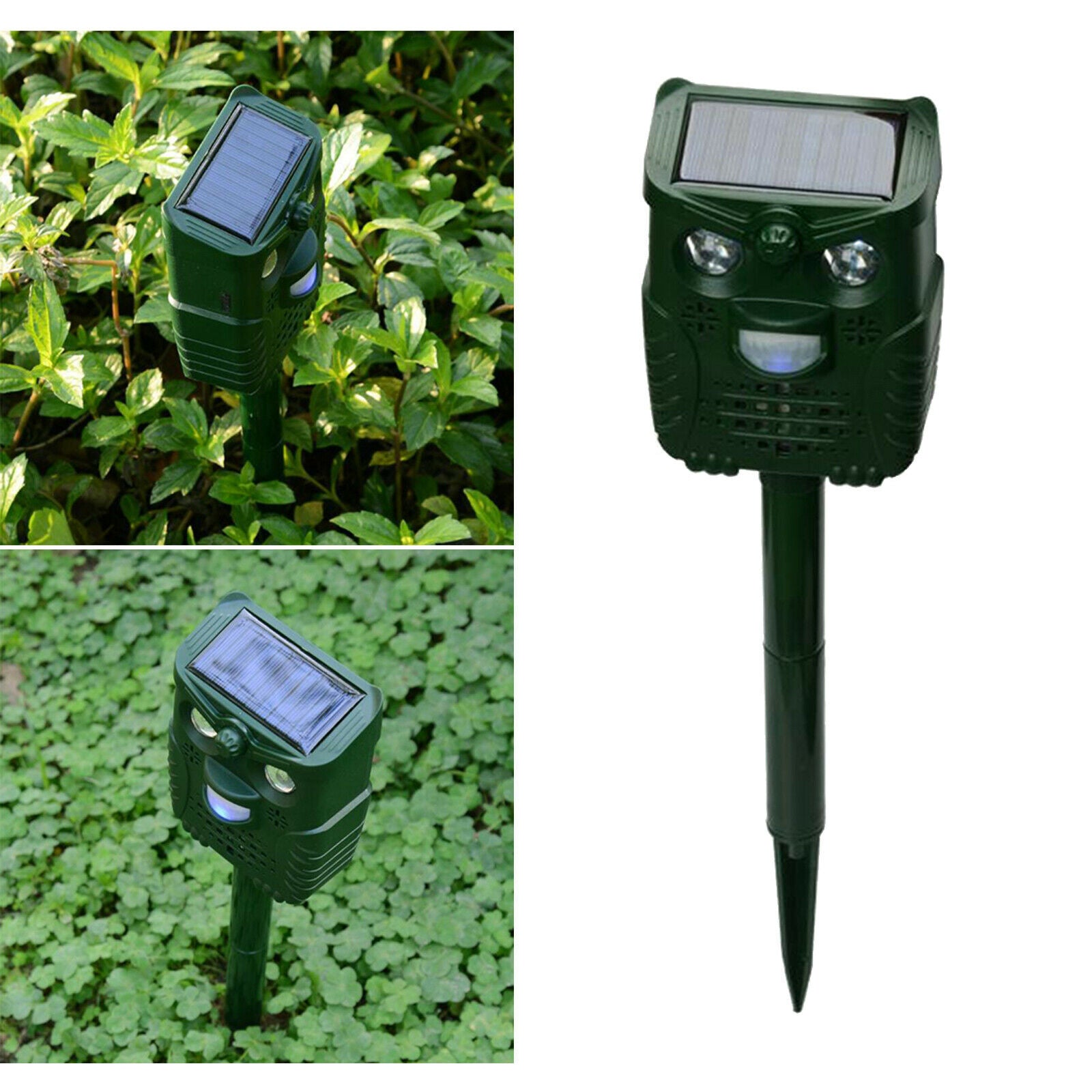 Solar Garden Bird Animal Repeller Cat Scarer Motion Sensor Repellent Controls
