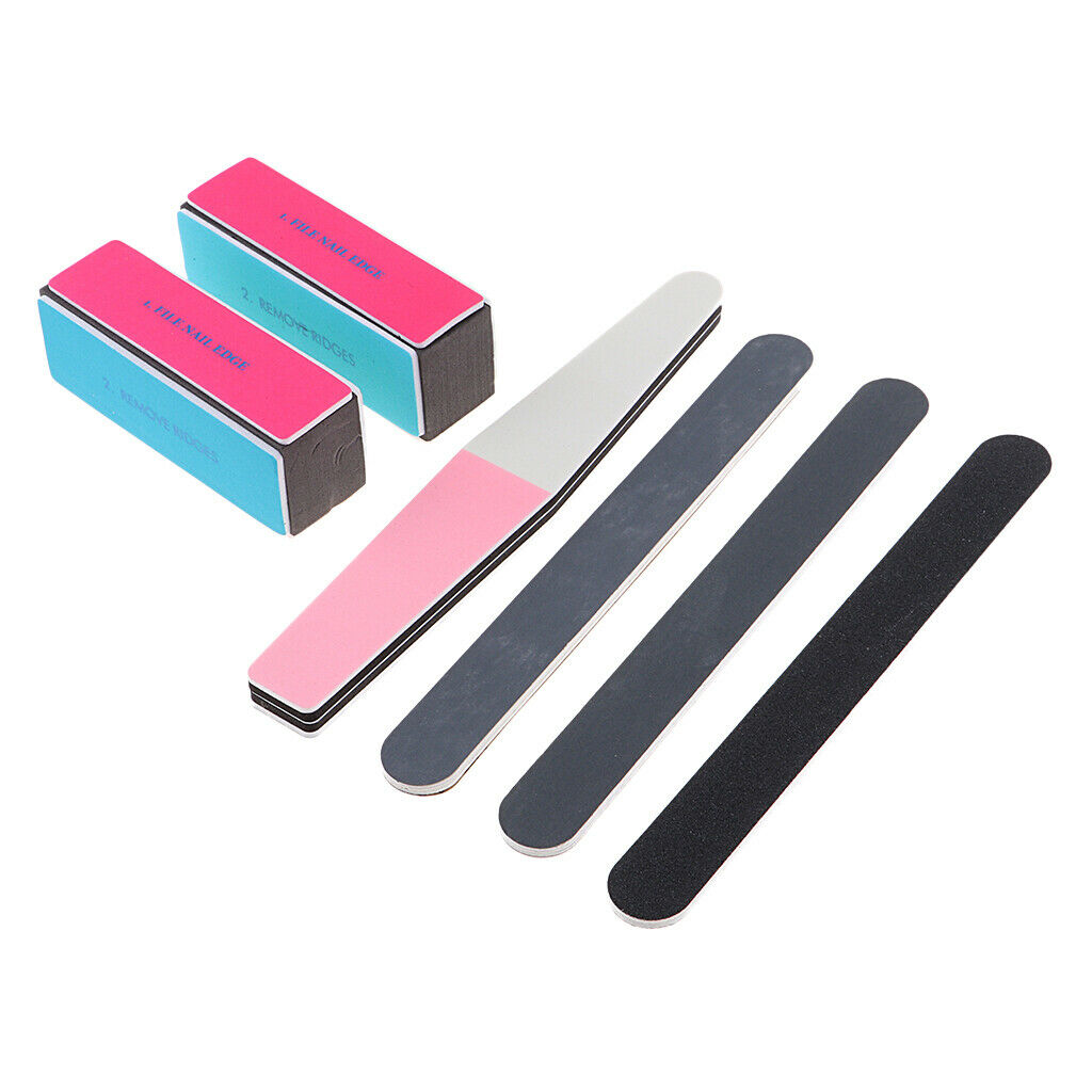 6Pcs Sand File File Polishing Tool Nail Block for Wood, Plastic,