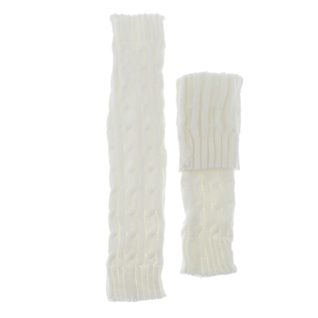 Multi Color Women Over Knee Socks Dance Gym Sport Long Socks White