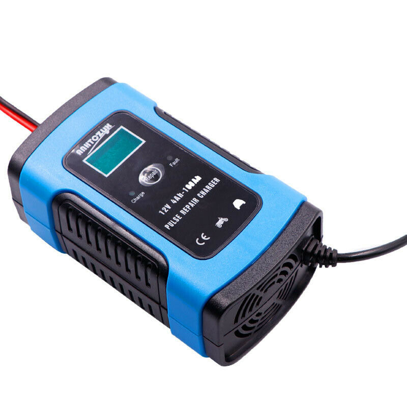 Car Battery Charger 12V 6A LCD Intelligent Automatic Motorcycle Pulse Lawn Mower