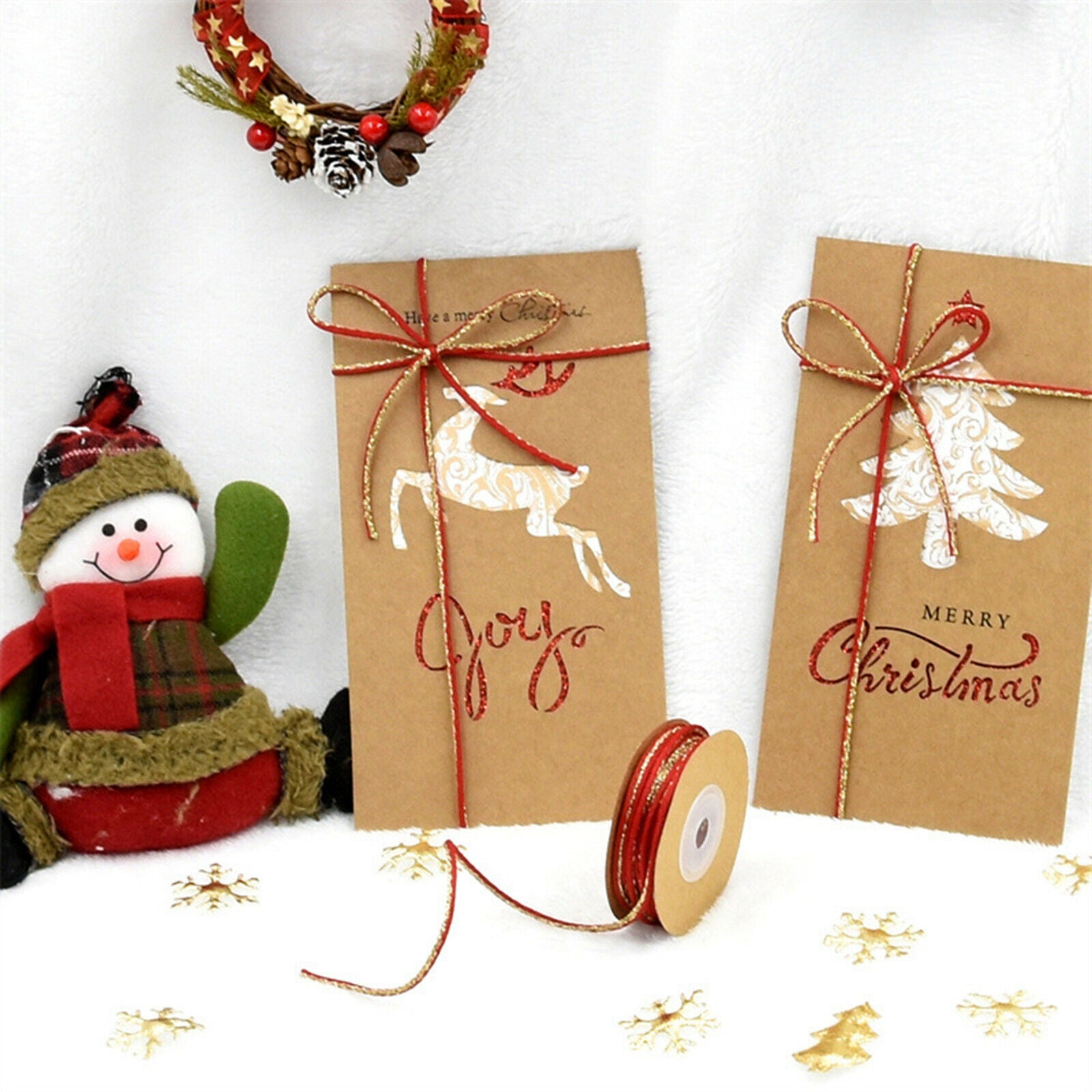 5x Wrapping String Crafts Natural Packing Ribbon for Christmas Pastry Boxes