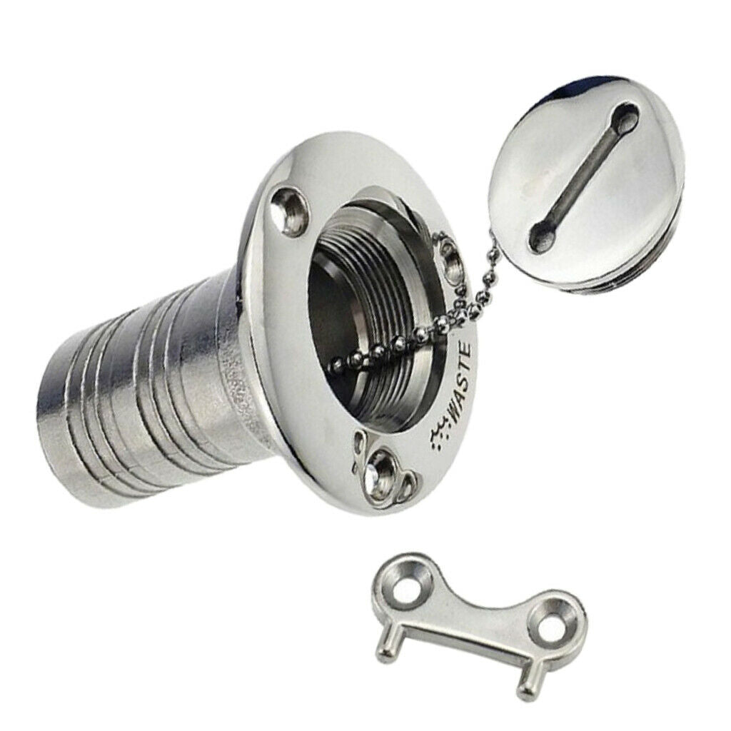 50mm Marine Boat Waste Fuel Tank Deck Fill Filler & Key Stainless Steel
