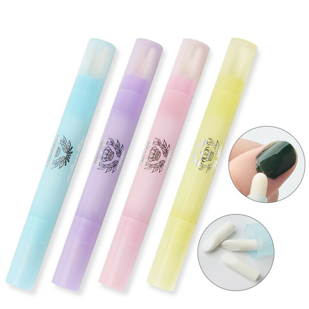 Correct & Clean Up Refillable Nail Polish Corrector Pen with 3 Tips