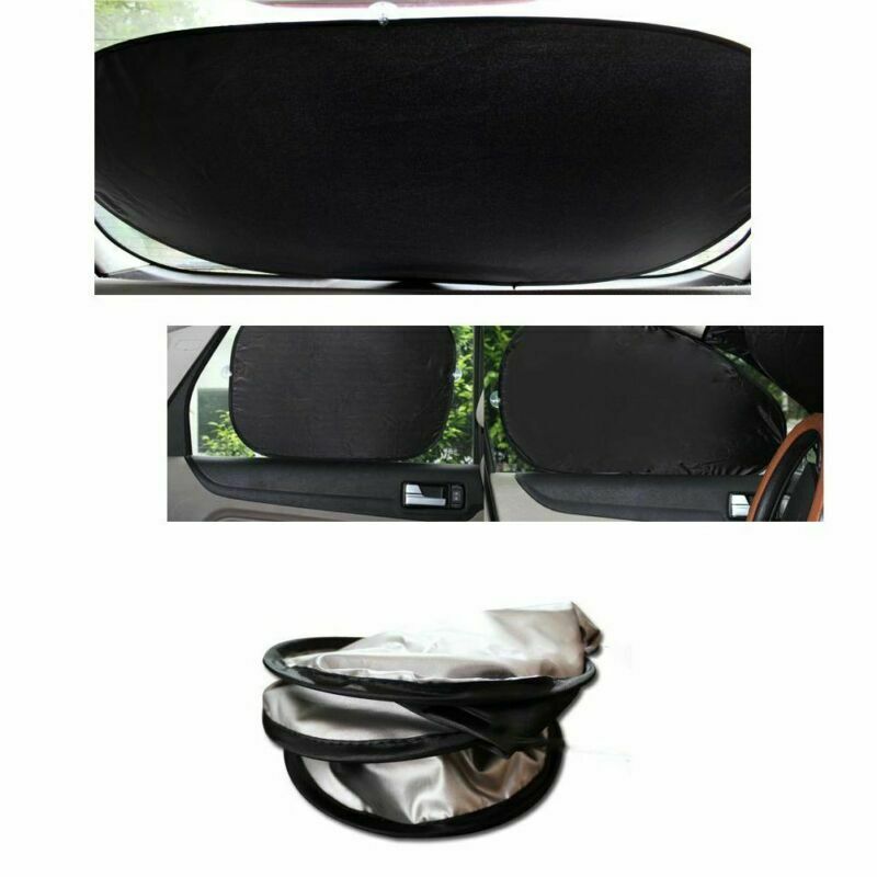 6PC/Set Windshield Sun Shade Visor Heat Block Screen Ray Folding Cover Universal