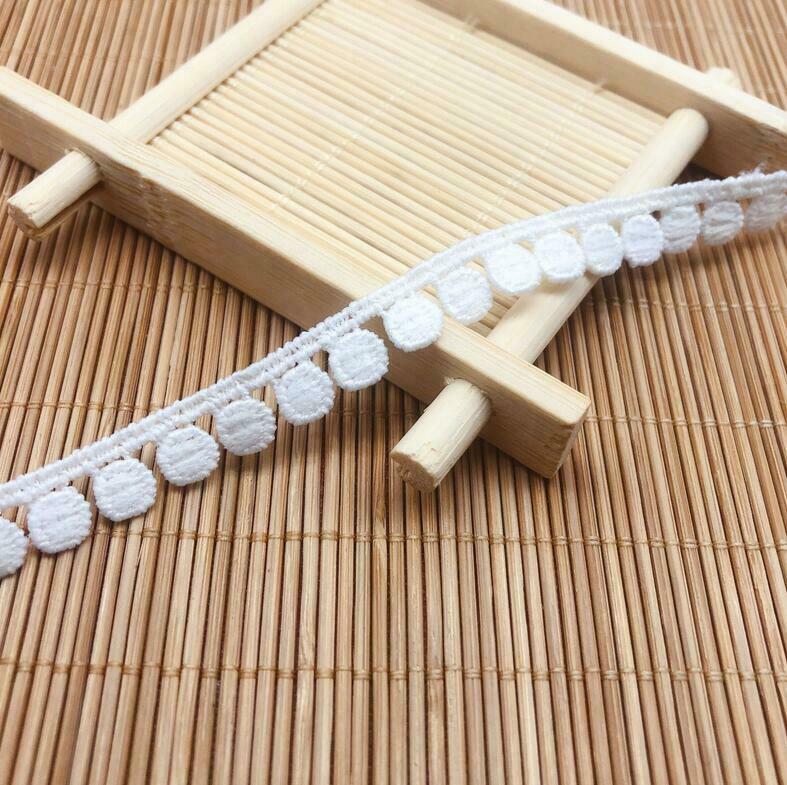 10 Yards Dainty White Cotton Lace Trim Sewing Lace Edge Embellishments DIY