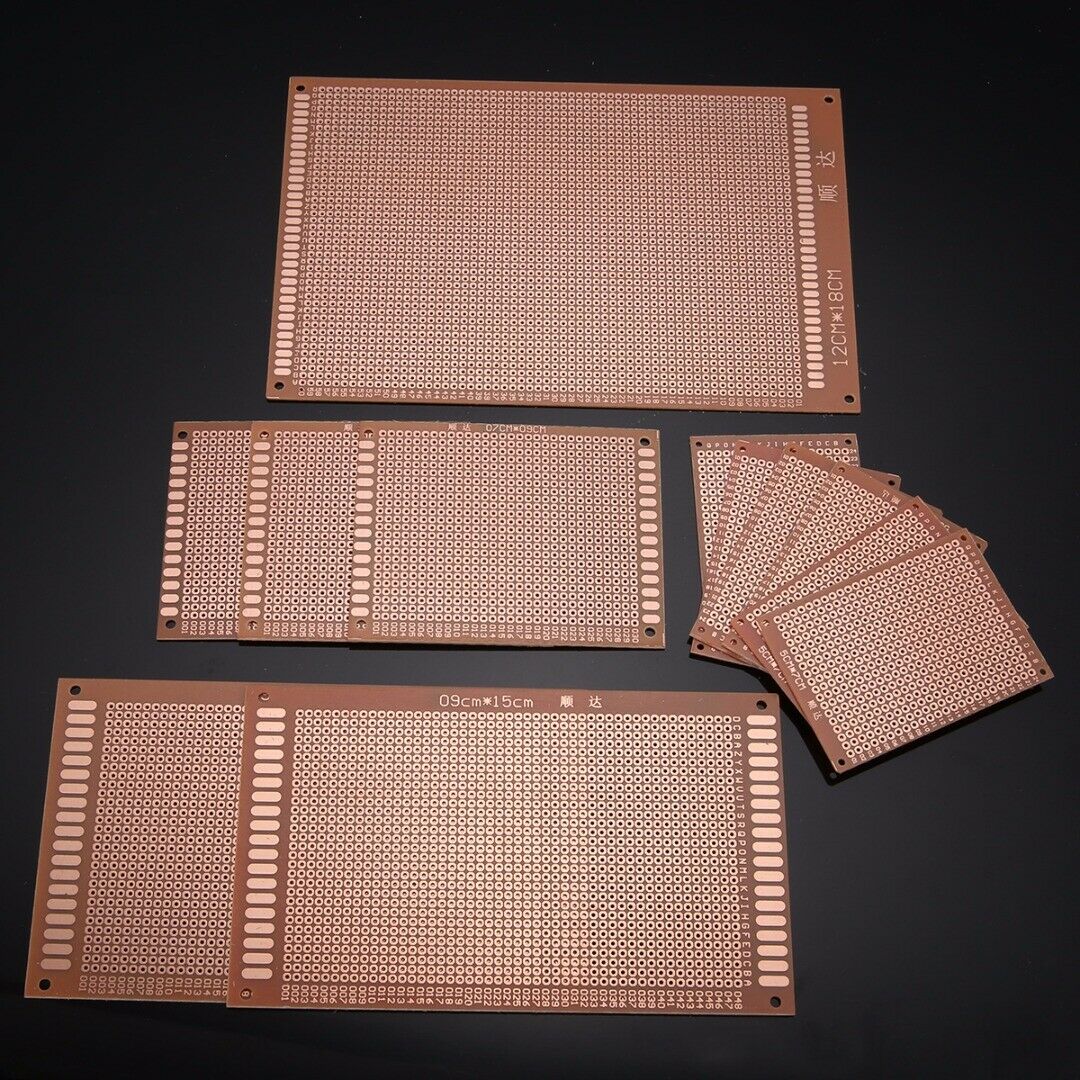 12pcs PCB Stripboard Strip Printed Circuit Board Prototype Track Breadboard