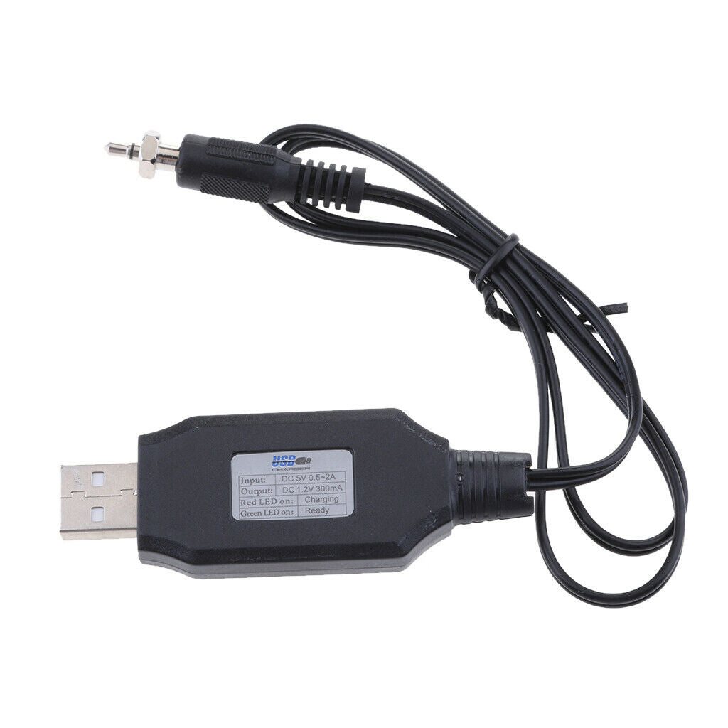 Premium USB Male to Glow Plug Ignitor Charger Adapter Cable Kit For RC Cars