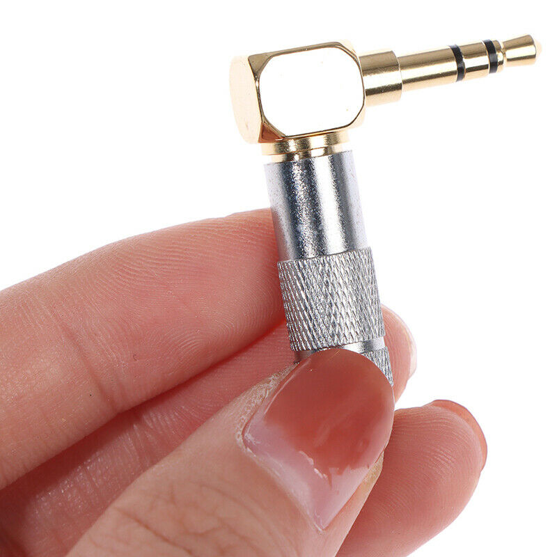 3.5mm Stereo 3 Pole Male Plug 90 degree Audio Connector Solder Adapter Pl.l8