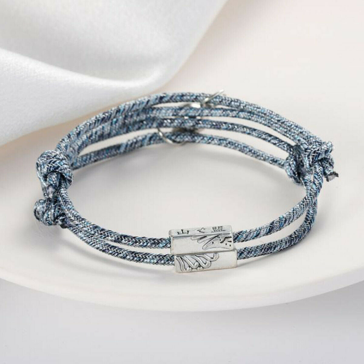 2pcs Attract Couples Bracelets Bracelet Rope Weaving Magnet Love Jewellery Gifts
