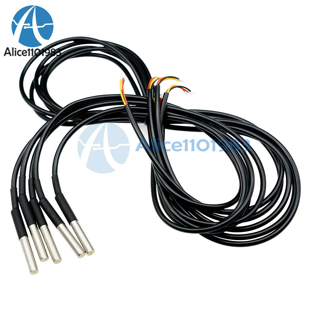 20PCS Waterproof Digital Thermal Probe or Sensor DS18B20 Lengthï¼š1M