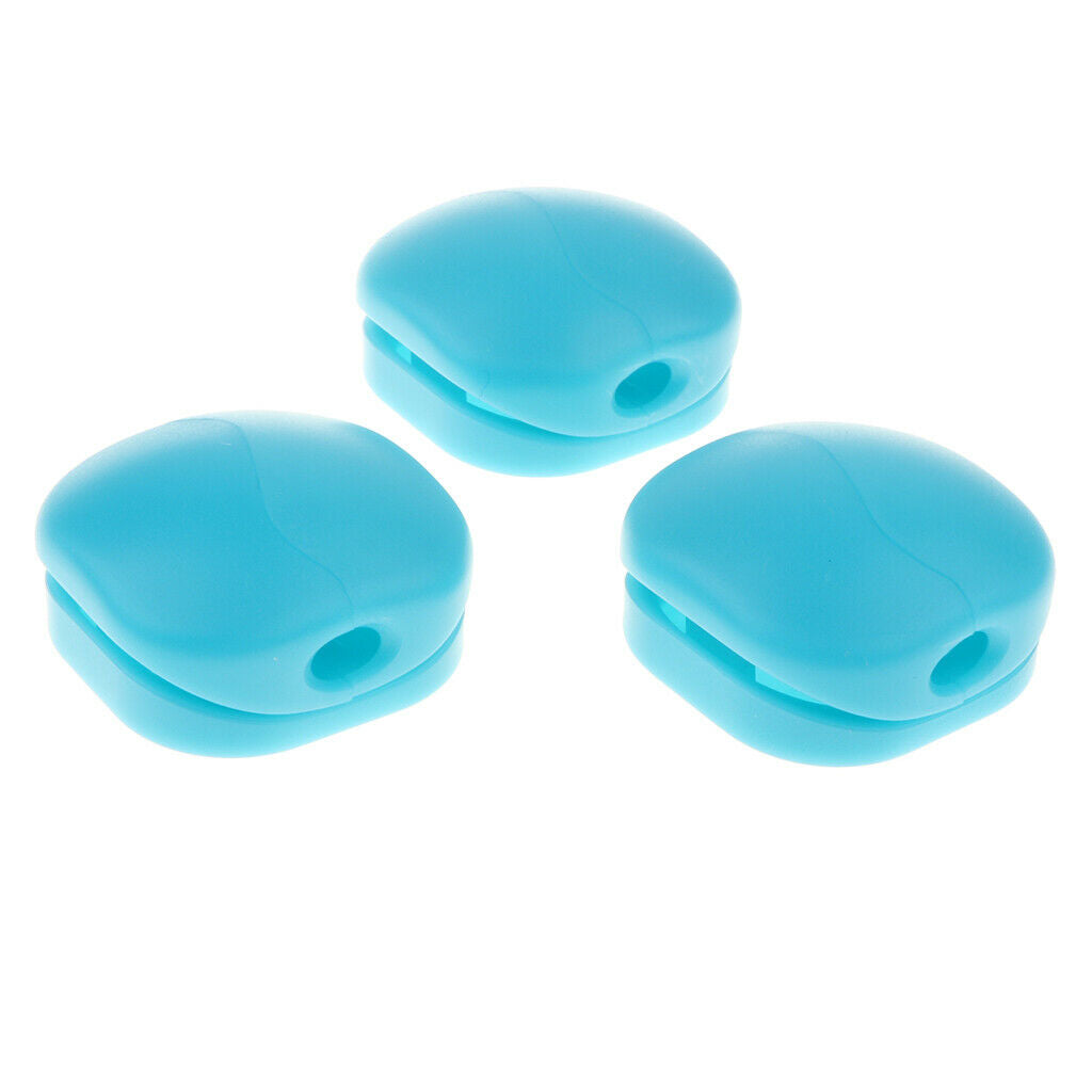 15x Cable Organizer Wire Winder Clip Earphone Holder Cord Protector Blue