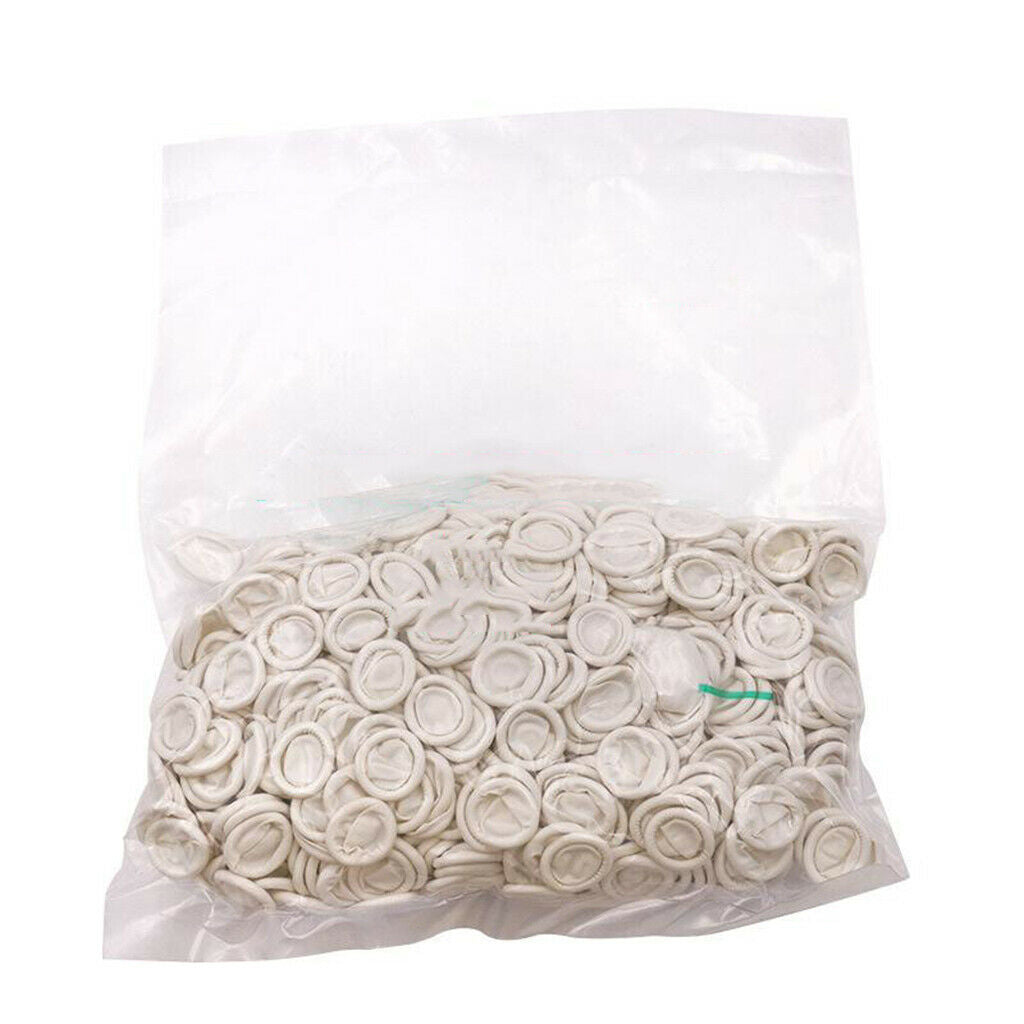 800pcs Finger Cots Disposable Latex Fingertips Covers Powder Free White