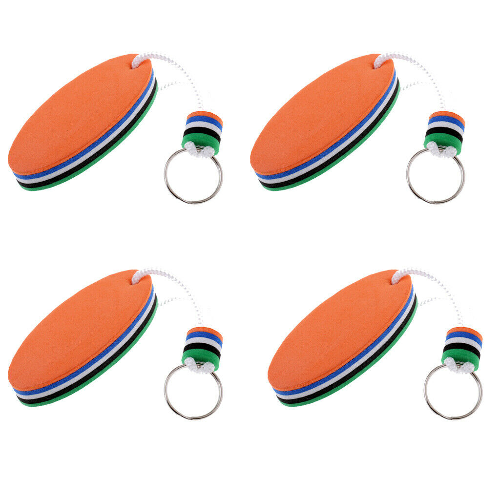 4Pcs Marine Boating Sailing Boat Float Floating Keychain Foam Keyring Key Ring