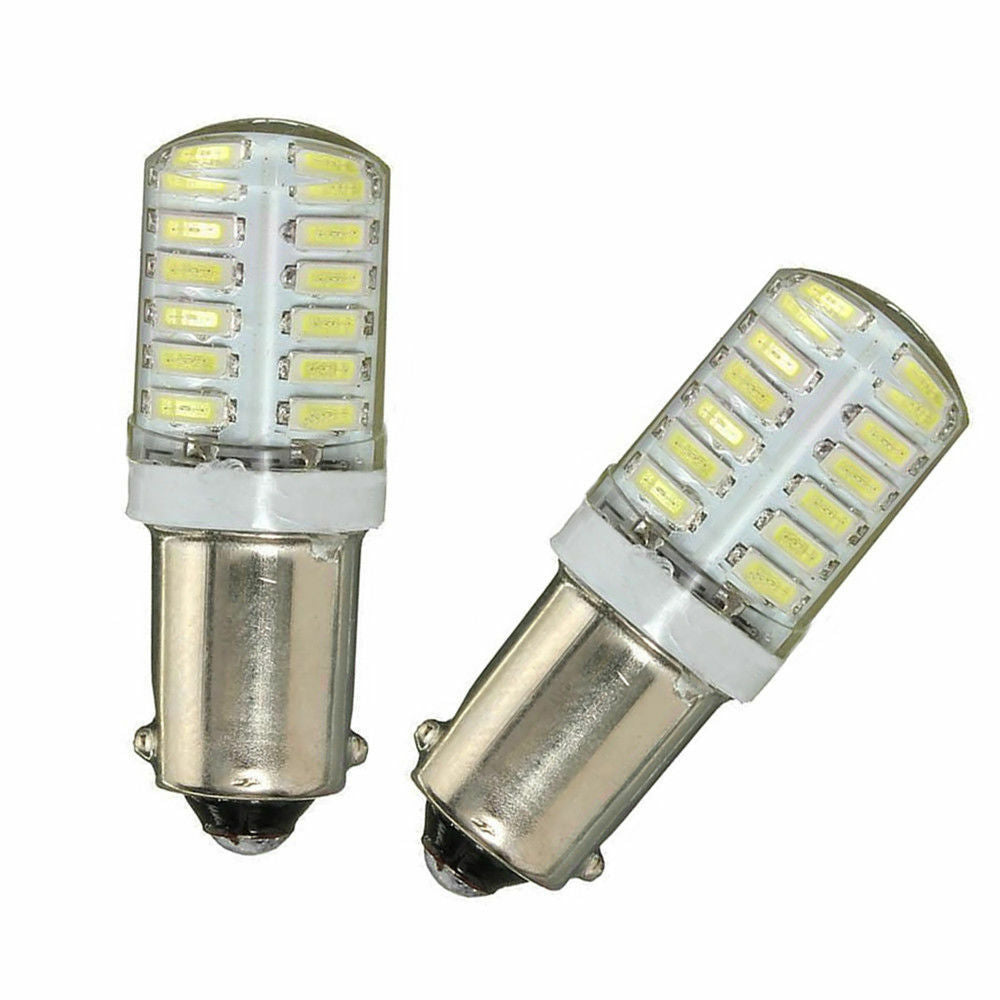 2X BA9S T11 T4W 3014 LED 24-SMD Car Side Light Bulbs Interior Lamps White 12V