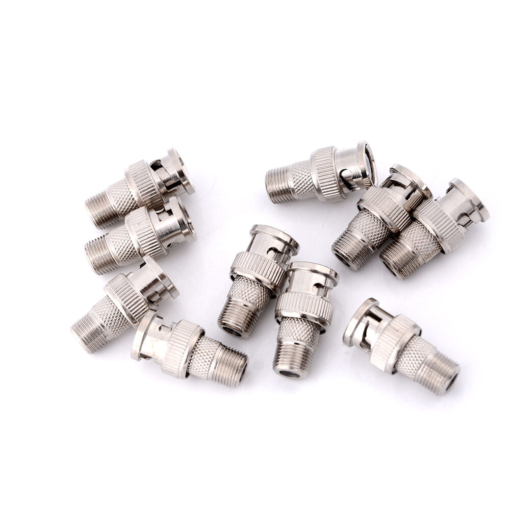 10pcs BNC Male Plug to F Female Jack Adapter Coax Connector Coupler 50jibacaIACA
