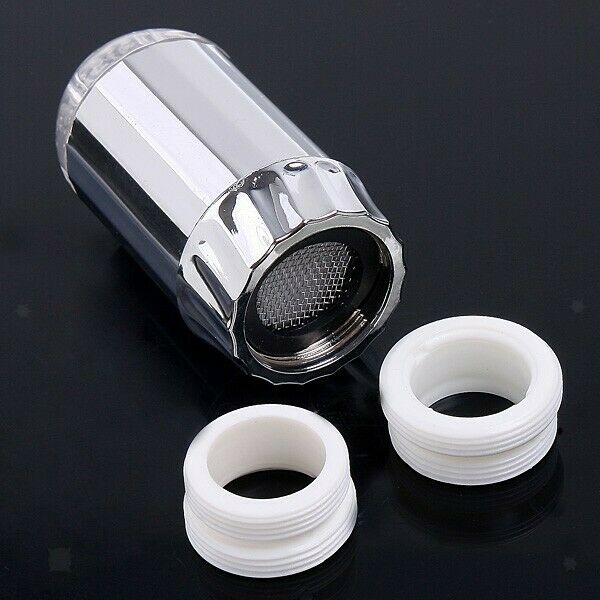 3 Colors LED Water Faucet Temperature Sensor Glow Shower Water Tap