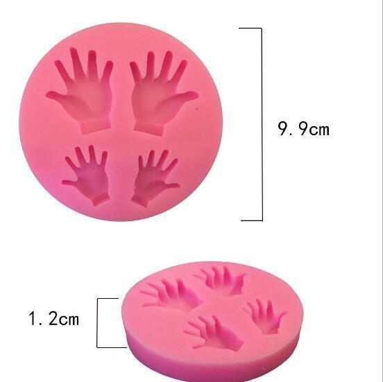 DIY Halloween 4 hand liquid silicone cake decorating baking mold