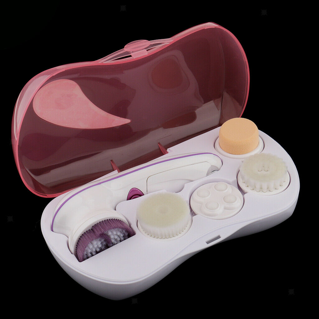 Pro 5 in 1 Electric Facial Cleansing Brush Face Cleaner Skin Care Massager