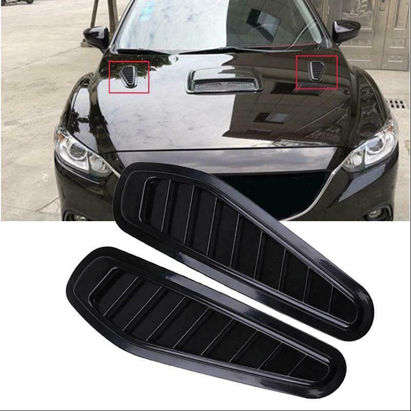 2x Car Front Hood Bonnet Vent Air Flow Intake Scoop Side Fenders Decor Universal
