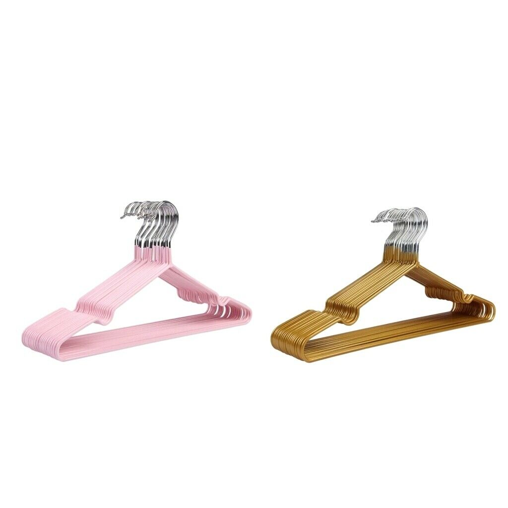 20pcs Adults Clothes Hanger Clothing Coat Hanging Rack Holder for Bedroom