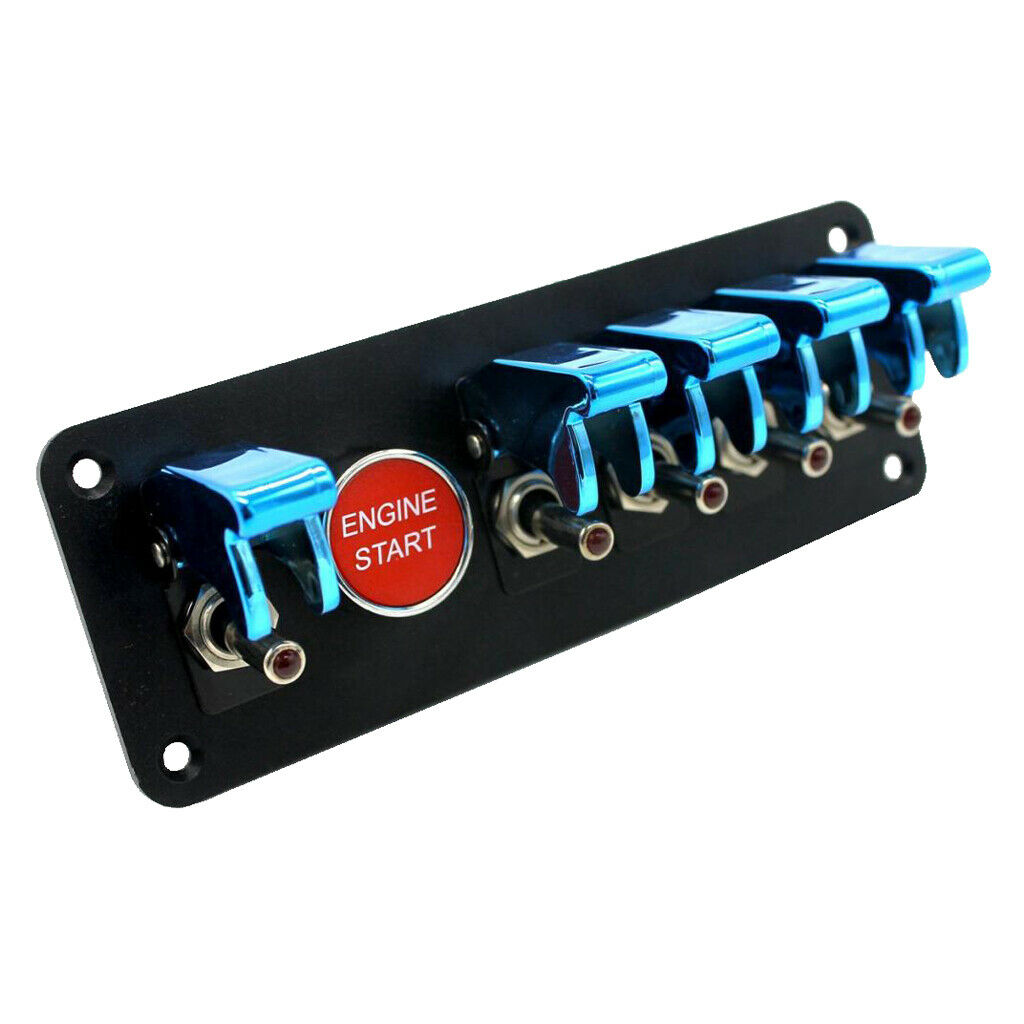 6- Car Switch SPST Rocker Switch Blue on / Off Switch Change Switch Toggle