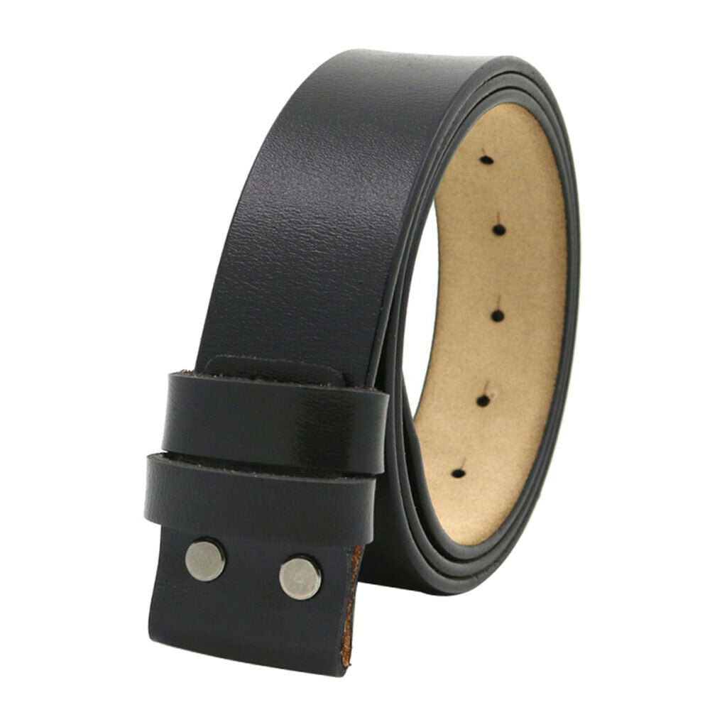 2Pcs Men Leather Belt No Buckle Straps Casual for Fashion Trousers Accessories