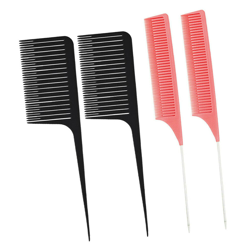 4x ABS Fine Sectioning Weave Highlighting Foiling Hair Comb Dyeing Hair Tool