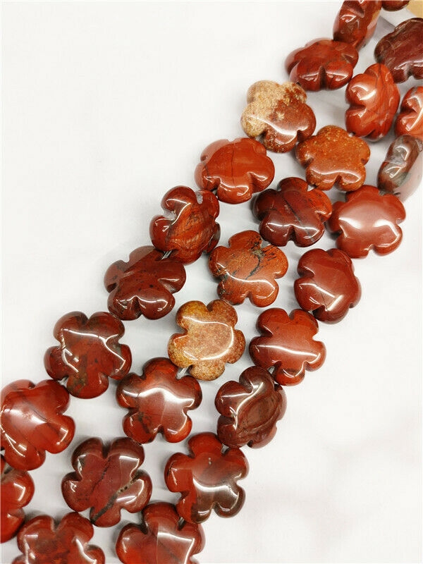 1 Strand 16x6mm Natural Rainbow Jasper Flower Spacer Loose Beads 15.5inch HH101