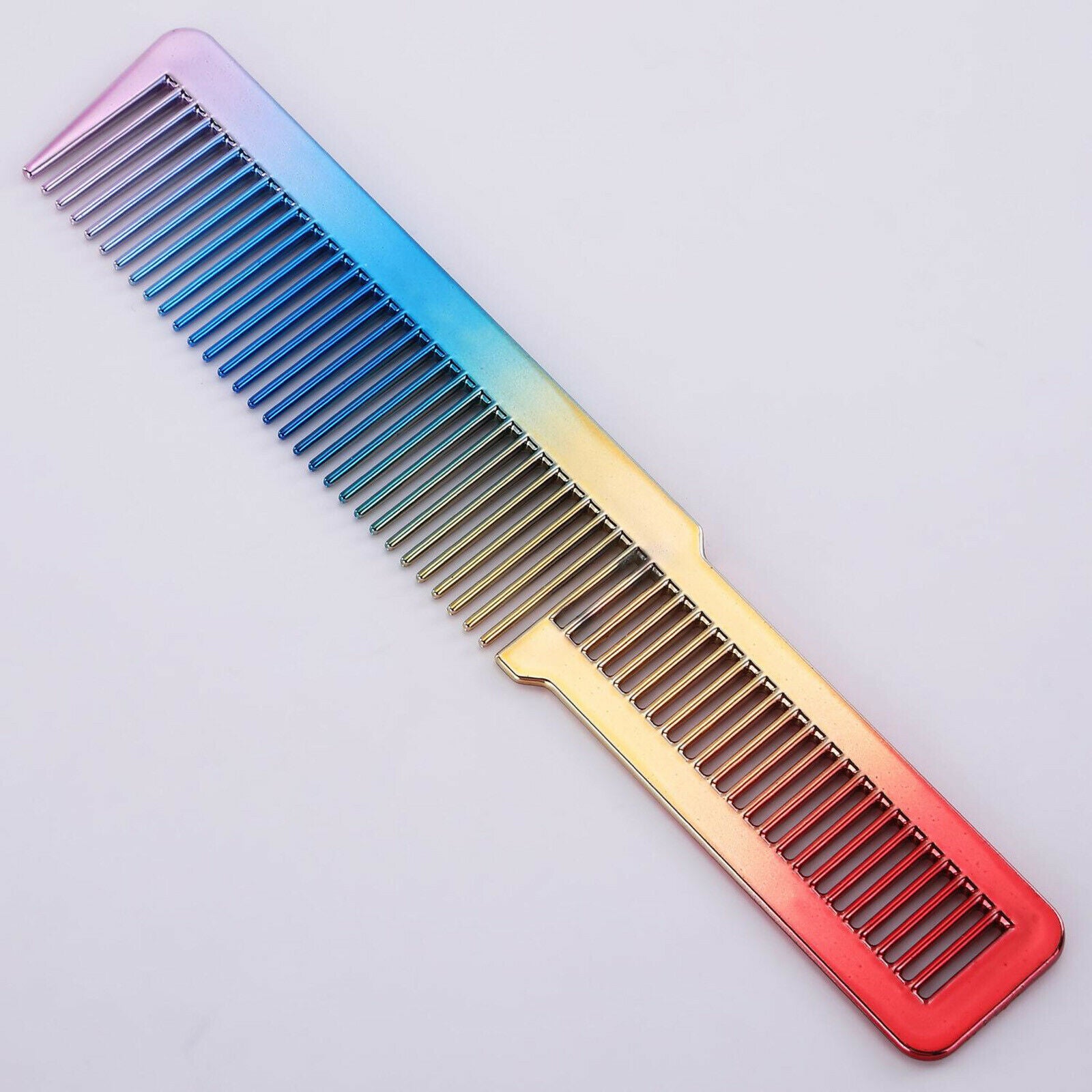 Electroplating Hair Cutting Comb Salon Hairdressing Comb Barber Comb Flat Top