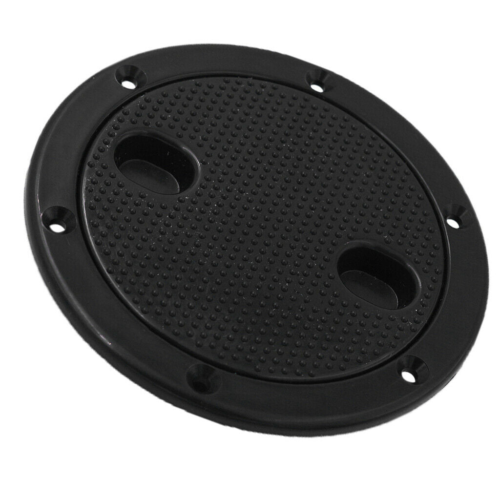 3 Pieces Marine Boat RV Black 4 inch Hatch Cover Twist Screw Out Deck Plate