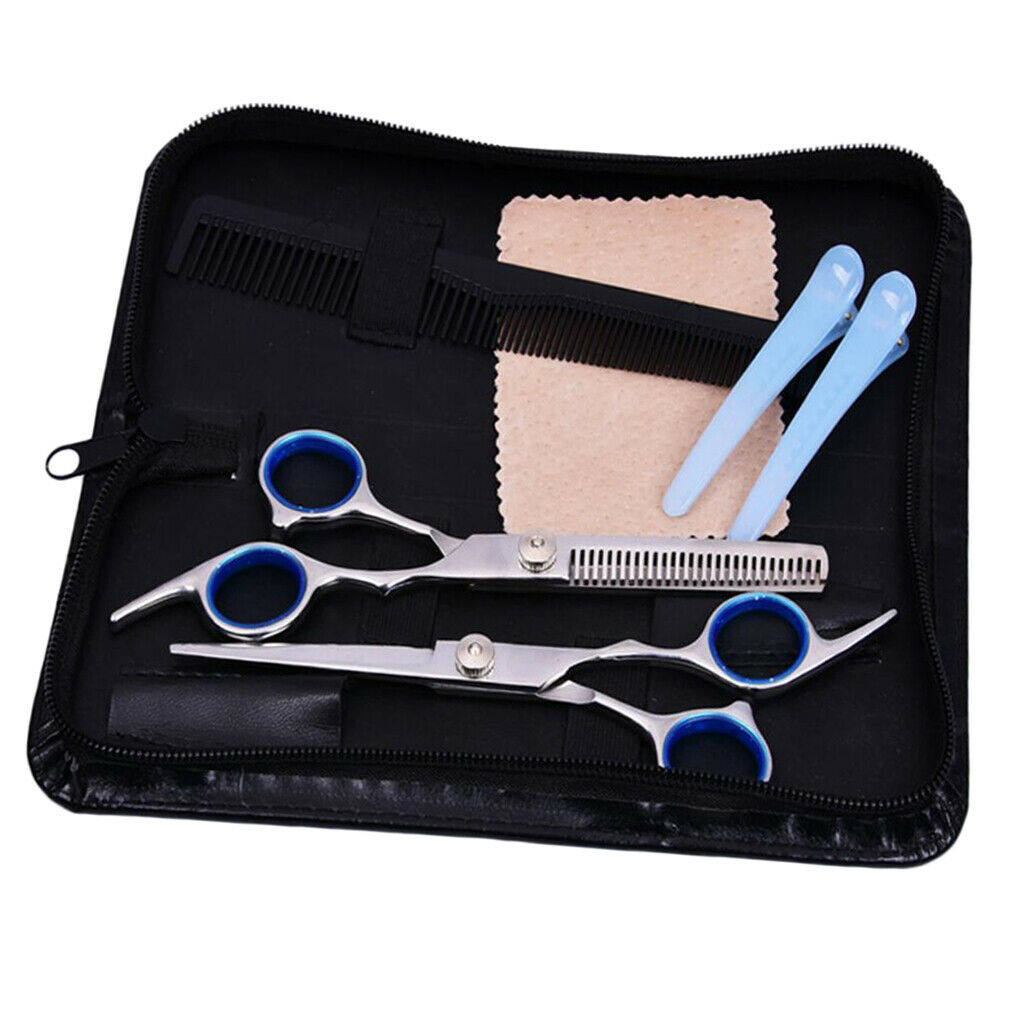 Pack of 7 Women Hairdressing Scissors Kit Hair Cutting Thinning Shears Pro