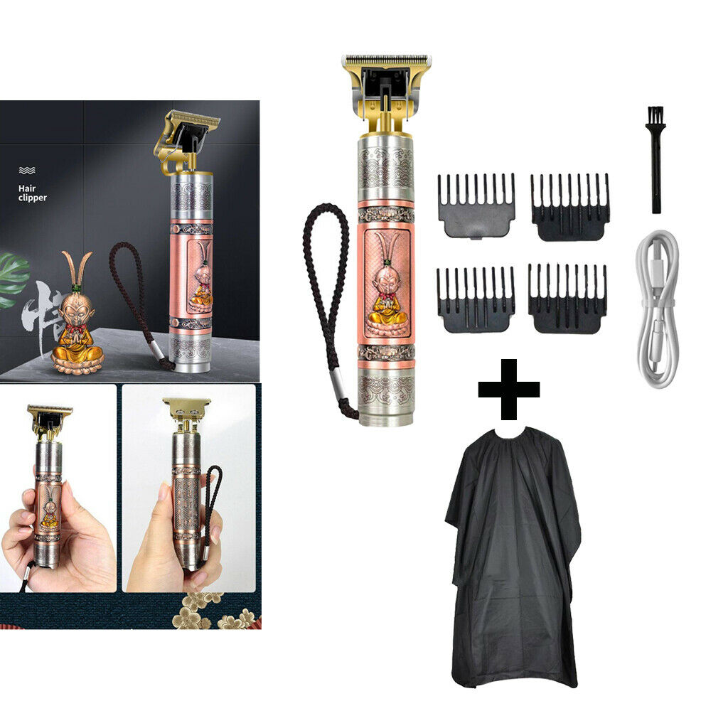 Electric Trimmer Boys Men's Hair Grooming Clipper USB Charging Gown Kit