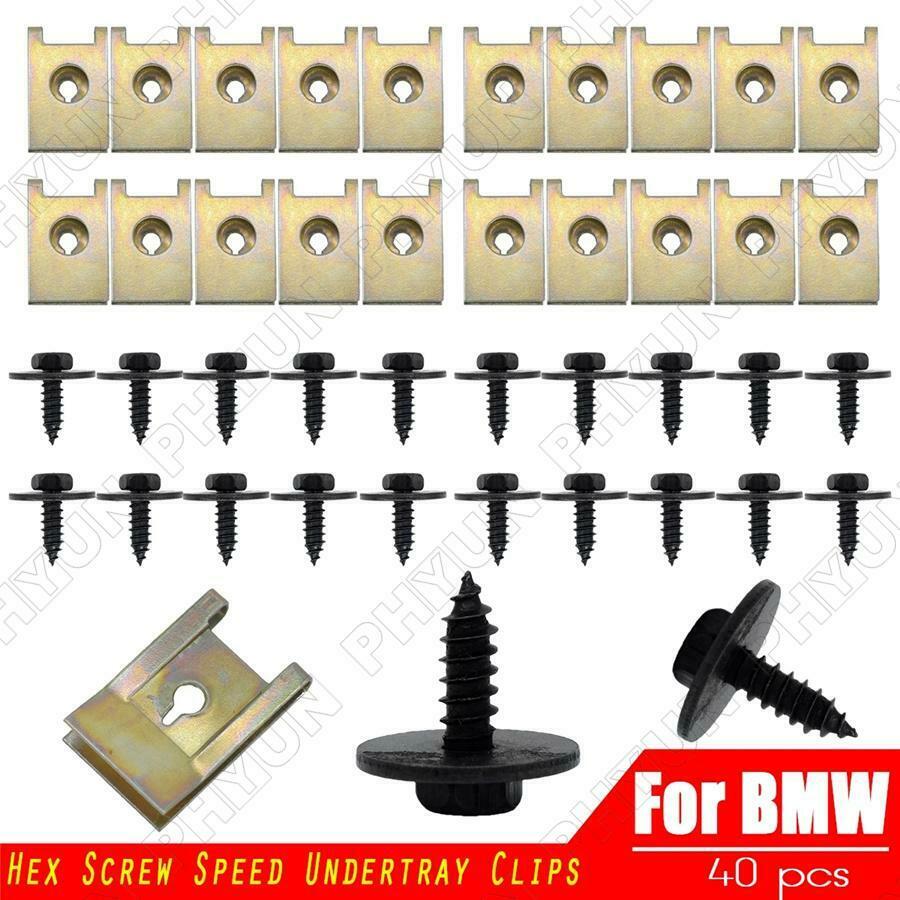 20 Sets Engine Guard Metal Screws Clips For BMW X6 Z1 Z3 MINI R50 R52  E64 E63