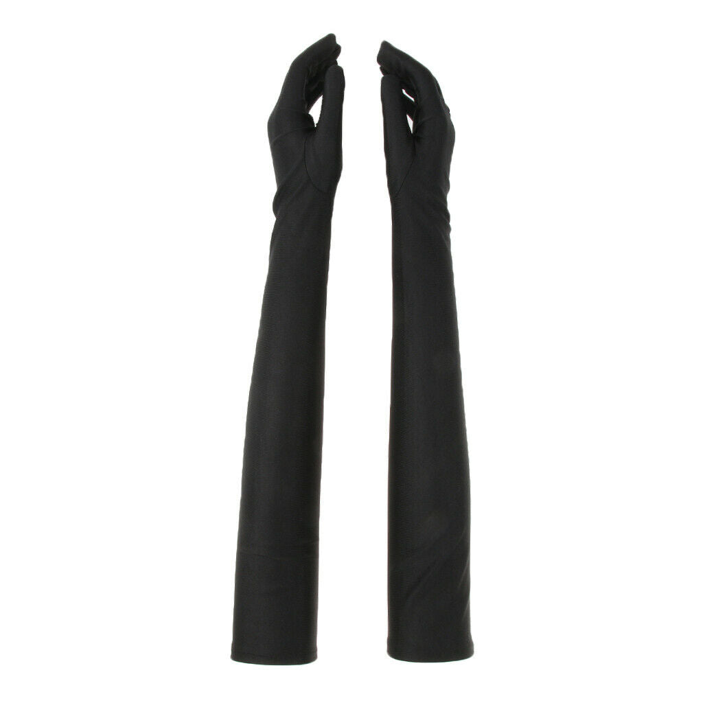 2x Women Long 1920s Opera Gloves Evening Wedding Sun Block Elbow Gloves