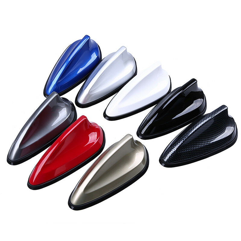 Waterproof Carbon Fiber Style Shark Fin Antenna FM Radio Signal Aerial for Car
