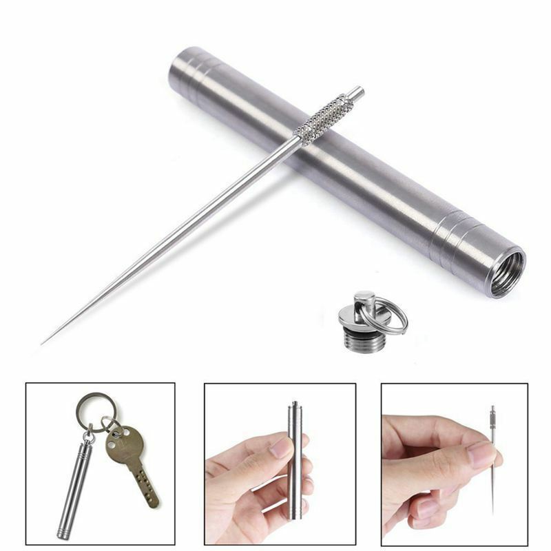 ExtÃ©rieur Portable Titane Alliage Cure-Dents Stockage + RÃ©utilisable [non