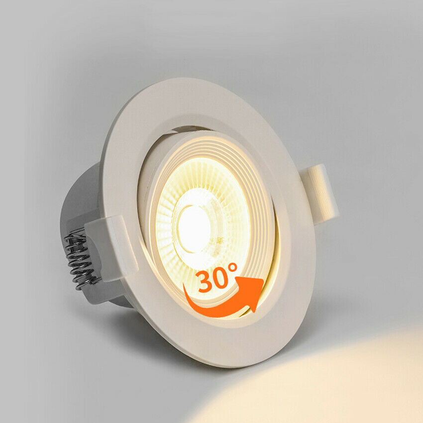 Modern New LED Adjustable Tilt Angle Downlight Recessed Round Spotlight