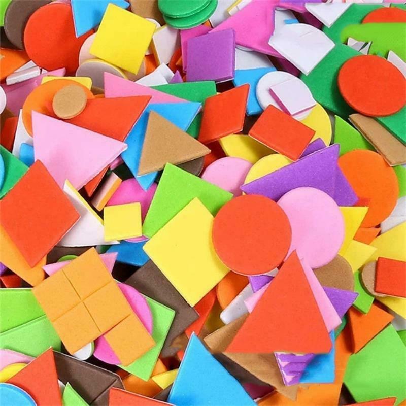 Geometric EVA Self-adhesive Foam Sponge Stickers 150PCS/Bag for Kindergarten