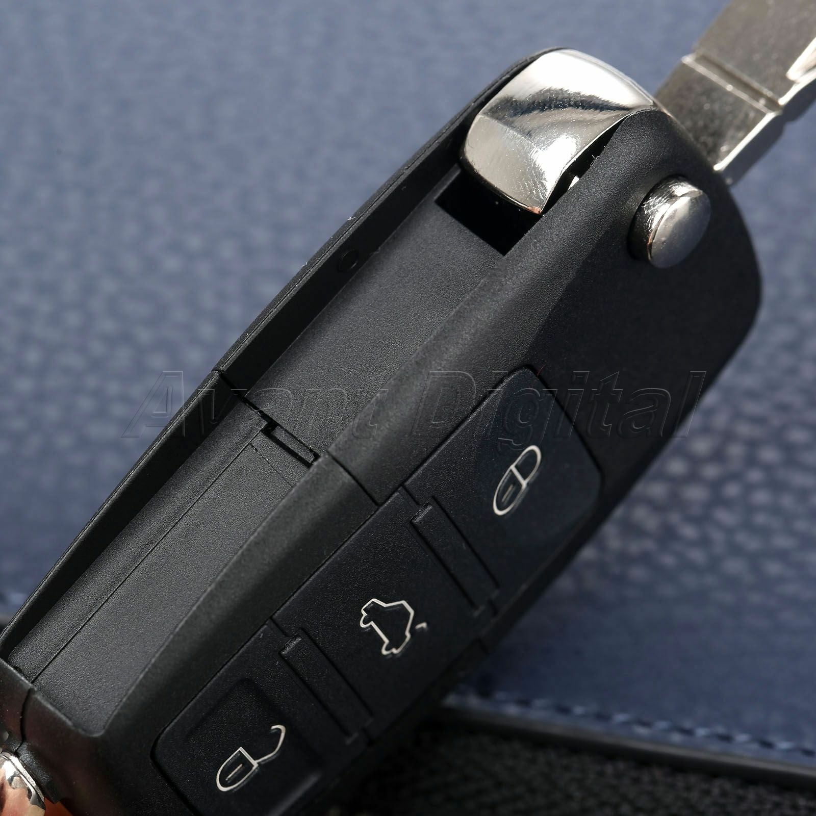 Remote Key Fob Shell For  Golf Passat Polo Jetta 3 Button Floding Flip Case