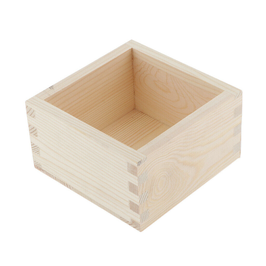 Natural Wood Square Storage Case Necklace Organizer Jewelry Holder Accessory