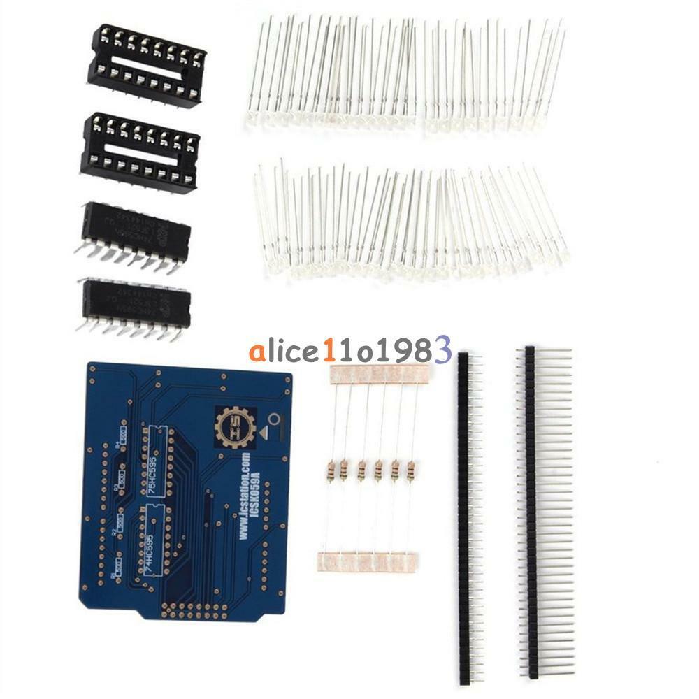 Green 4X4X4 Light Cube Kit Arduino uno shield LED Precise DIY Kit