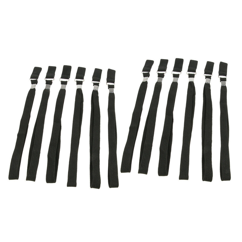 12Pcs Elastic Anti-lost Hiking Camping Canes Wrist Straps Clip Belt Band